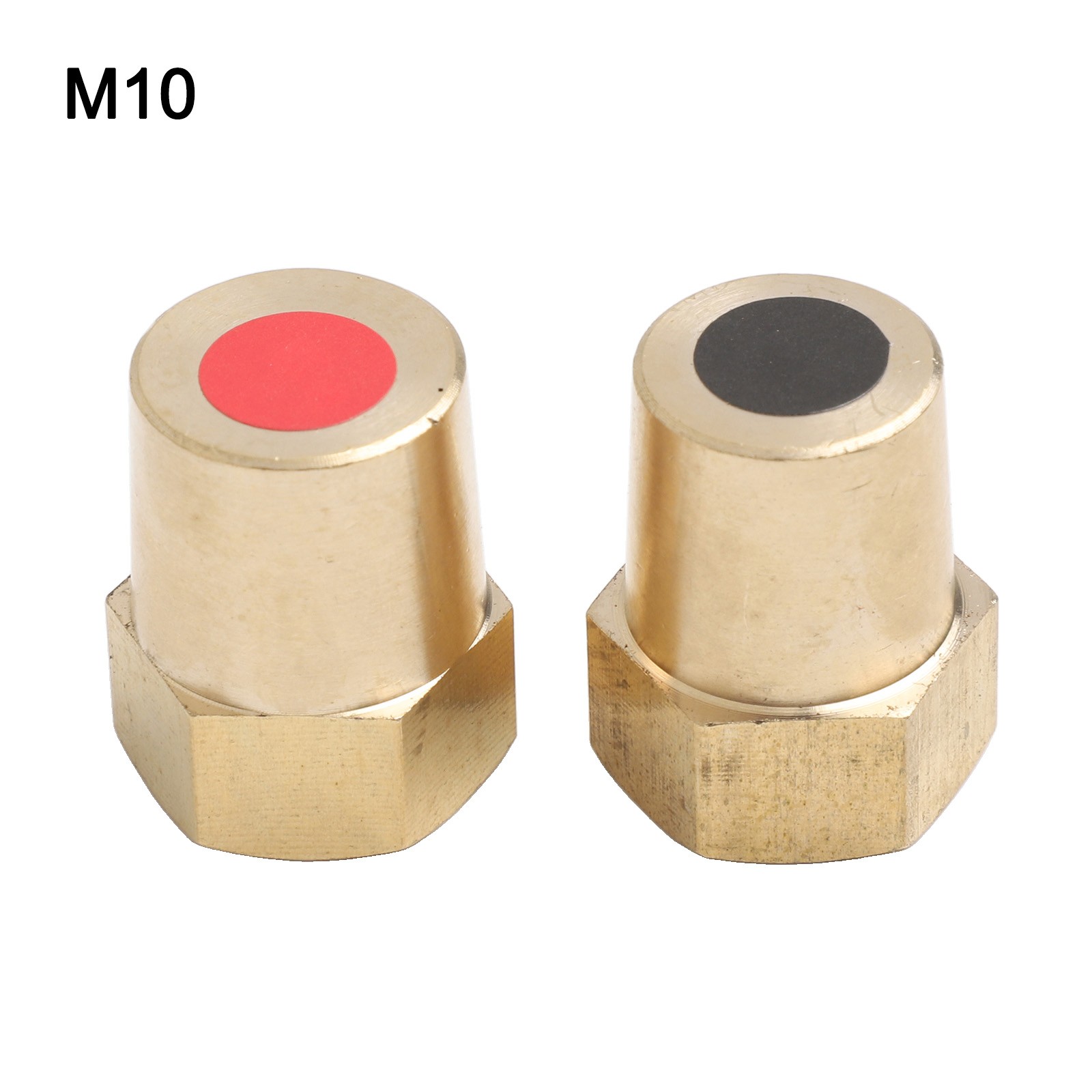 Adaptateurs De Bornes De Batterie M6 Mâle / M8 Femelle – Laiton Doré – Pour Voiture, Camion, Bateau – 1 Paire
