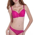 thumbnail image 2 of POINTERTECK Women Lace Drill Bra Set Push Up Underwear Set Bra and Thong Set, 2 of 7