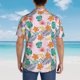 thumbnail image 4 of Fotbe Tropical Plants Camisa Hawaiana para Hombre Unisex – Camisa Casual de Verano con Botones de Manga Corta de Algodón y Lino,XX-Large, 4 of 7