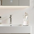 thumbnail image 6 of 360° Rotating Toothbrush Holder with Cover, 3-Slot Dustproof Bathroom Vanity Organizer with Drainage System, Countertop Storage for Toothbrushes Toothpaste Makeup Brushes,White, 6 of 7