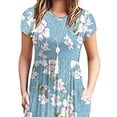 thumbnail image 2 of Vestido suelto de manga corta para mujer (vestido informal largo con bolsillos), 2 of 5