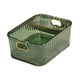 thumbnail image 3 of Caja de almacenamiento de cosméticos, organizador de escritorio, asas integradas, ligera, multiusos. Verde oscuro, 3 of 9