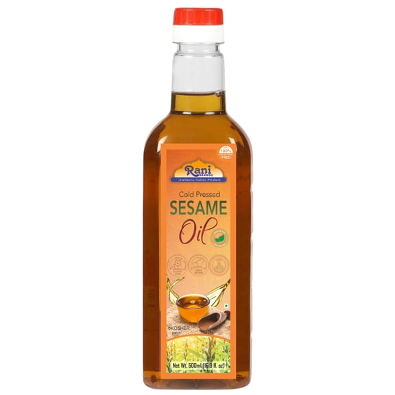 Rani Sesame Oil 16.9 Ounce (500ml) Cold Pressed | 100% Natural | NON-GMO | Kosher | Vegan | Gluten Free