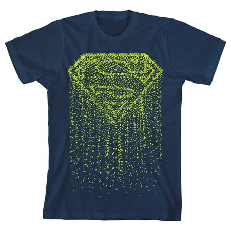 Superman Dripping Logo Boy s Navy T-shirt-XL product image