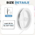 thumbnail image 2 of 26FT (8m) 0.031inch (0.8mm) 7-Strand Bead String Wire, Stainless Steel Nylon Coated Bead Cord Stringing Wire for Jewelry Bracelet Beading Making, Silver, 2 of 7