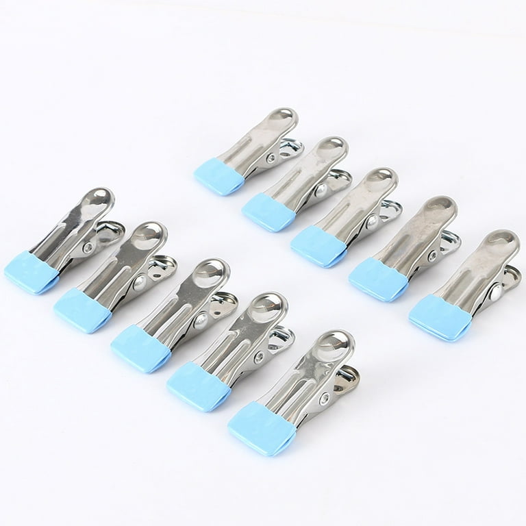 10 Pcs Stainless Steel Clothes Pins Sock Clips, Metal Clothespins  Multifunctional Utility Clips for Kitchen, Stockings, Clothesline, Beach  Towel, Office 