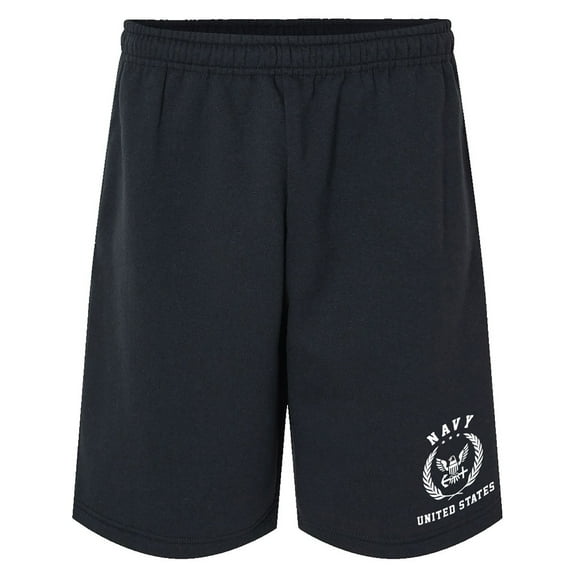 Navy White Crest Super-comfort sweatshorts