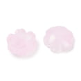 thumbnail image 2 of 500pcs Transparent Spray Paint Glass Beads Flower Lavender Blush 14x14x5mm Hole: 1.5mm, 2 of 3