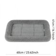 thumbnail image 3 of Dog Bed for Crate Washable Medium Dog Bed 24 Inch Washable Dog Bed Bolster Dog Bed Pad for Dog Crate Soft Plush Comfort Pet Mattress for Medium Dogs Gray, 1 Pack, 3 of 8