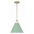 thumbnail image 3 of XAV-B8301-VG-GR-Crystorama Lighting-Xavier - 1 Light Pendant-Vibrant Gold/Green Finish    -Traditional Installation, 3 of 9