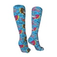 thumbnail image 3 of Honeii Sharks Summer Print Calf Socks Sports Socks Seamless Toe, Trouser Socks,Knee High Long Socks for Women and Men-One Size, 3 of 8