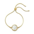thumbnail image 2 of Precious Stars 14K Goldplated Sterling Silver Cubic Zirconia and Mother of Pearl Bolo Bracelet, 2 of 2