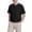 Black, variant on Boys Casual Henley Shirt Cotton Linen Button Down Shirts Basic Crewneck Short Sleeve Blouse Tees for Boys Size 5-15 Years