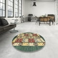 thumbnail image 3 of Ahgly Company Indoor Rectangle Abstract Ginger Brown Green Abstract Area Rugs, 2' x 4', 3 of 6