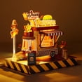 thumbnail image 1 of Puzzle 3D de madera con forma de camión de hamburguesas modelo FUNPOLA con luces LED, 1 of 6