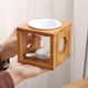 thumbnail image 4 of Portalámparas de té, quemador de aceite esencial de aromaterapia de madera, calentador para polvo aromático, hojas de té, Spa de dos Sunnimix Quemador de aceite esencial, 4 of 8