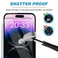 thumbnail image 4 of 2 Packs [PST] iPhone 15 Pro Screen Protector, Full Coverage Tempered Glass Screen Protector with Case Friendly & Bubble Free, 4 of 5