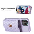 thumbnail image 3 of for iPhone 11 Pro Max Crossbody Wallet Case, Elegant Premium PU Leather Shoulder Strap Lanyard Cover with Metal Lock Button Card Slots Soft Silicone Shockproof Case,Lightpurple, 3 of 6