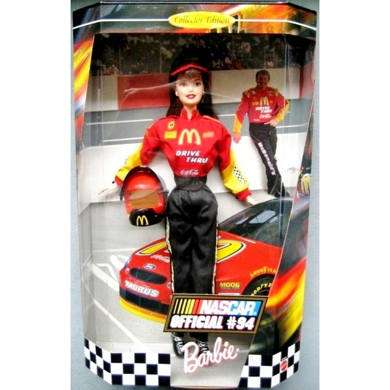 MATTEL - ナスカー・バービー　NASCAR BARBIE　未開封　２品セット Mattel Barbie NASCAR Official #94 Collectible Doll 1999