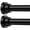 Black, 2 PCS, variant on Gogcaro Silver Shower Curtain Rod 26 to 76 Inch,1 Inch Diameter Adjustable Spring Tension Stainless Steel Telescoping Rod,Easy Install,No Rust, 2PCS