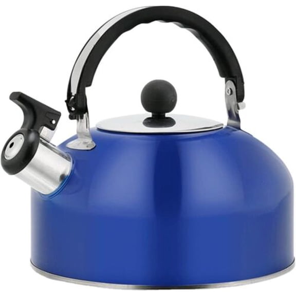 2.0L Whistling Kettle Polished Quality Stainless Steel 2.0 Litres Camping Kettle