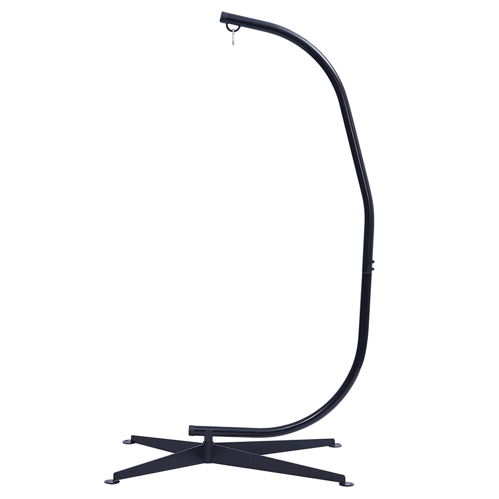 Kepooman Metal Hammock C-shaped Chair Stand for Hammock Chair Porch Swing, X Base, 360 Degree Rotation, Can Support 300 lbs, Black Kepooman Metal Hammock C-shaped Chair Stand for Hammock Chair Porch Swing, X Base, 360 Degree Rotation, Can Support 300 lbs, Black