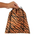 12 Pack Animal Print Drawstring Gift Bags for Jungle Safari Birthday