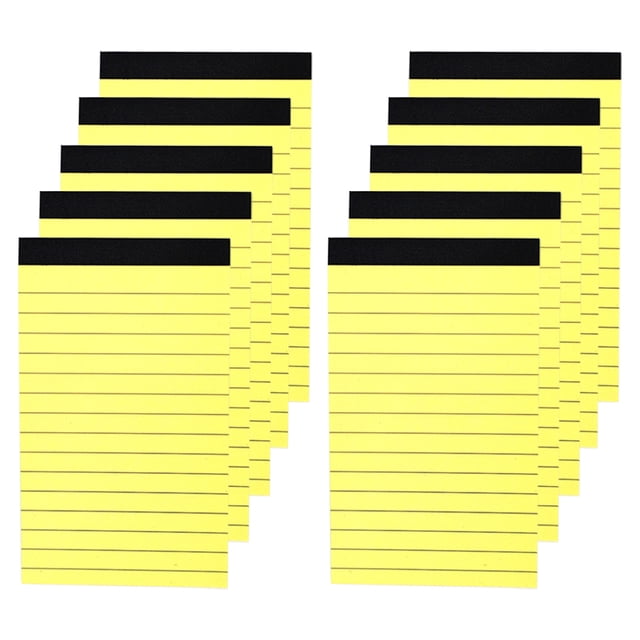 Paquete de 10 blocs de notas pequeños de 3x5, con líneas, con 30 hojas cada uno, ideal para el hogar, la oficina y la escuela.