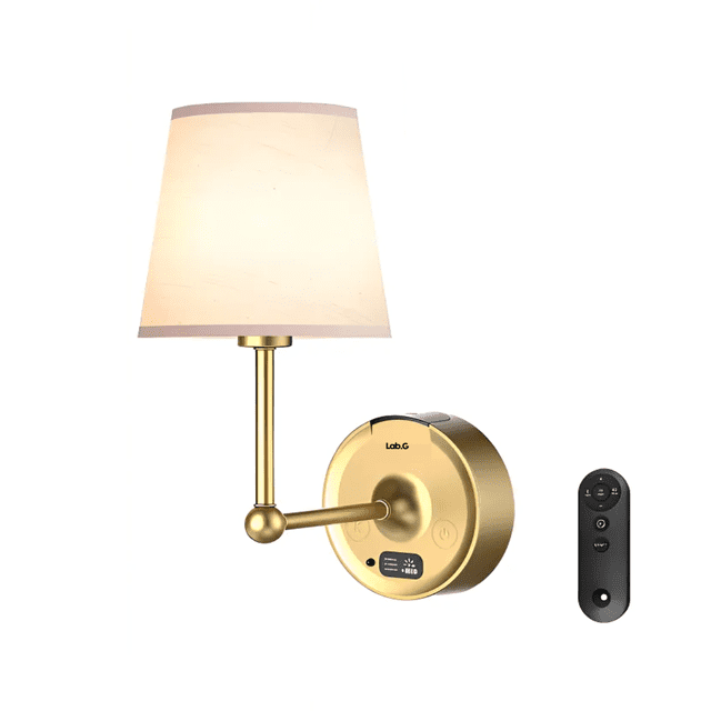 Lámpara de Pared LED Recargable 1 pieza Lab.G, Dorada