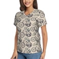thumbnail image 2 of Vsdgher Compass And Mountains In Bicycle Wheels Women Shirts V Neck Short Sleeve Tops T-Shirt Basic Tees, S to 3XLMedium, 2 of 5