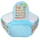 thumbnail image 1 of Piscina de baloncesto para niños de 1,2 m, piscina de bolas grande y segura, parque infantil azul plegable para niños, 1 of 8