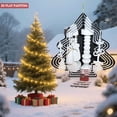 thumbnail image 2 of Elegant Metal Hanging Christmas Tree-Shaped Wind Decorations - Intricate Design Garden Spinners for Festive Yard Decor, 2 of 7