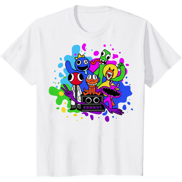 Kids Rainbow Friends Graphic T-Shirt Size 4-5 - Walmart.com