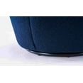 thumbnail image 5 of Swivel Accent Chair Round Barrel Chairs with 360° Roating Base and High Backrest Teddy Upholstered Arm Chairs Single Sofa for Living Room Bedroom Office Dark Blue, 5 of 7