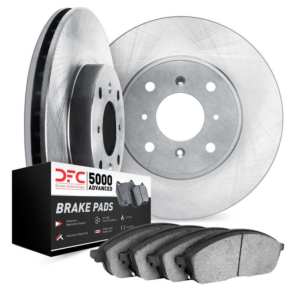 Dynamic Friction Company 6502-76212 DFC Brake Rotor with 5000 Advanced Brake Pads