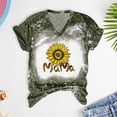 thumbnail image 4 of Birdeem Femmes Mode Imprimé Décontracté Col en V Manches Courtes T-Shirt Ample Blouse Hauts, 4 of 5