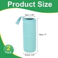 thumbnail image 2 of Uxcell Neoprene Water Bottle Sleeves, Water Bottle Carrier Textured Insulators with Strap for Hiking Cycling Light Blue 3 Inch, 2 of 7
