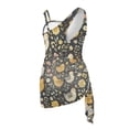 thumbnail image 5 of POLERO Girls' One-Piece Swimsuit with Mesh Cover Up - Cute Chicken & Floral Print, Quick Dry, Adjustable Straps for Beach & Pool Days (7-18 Years), 5 of 10
