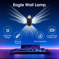thumbnail image 3 of Bald Eagle Wall Light, Eagle Night Lights with Remote Control, Magnetic Led Wall Lamps for Bedroom, Wall Lights for Living Room, Battery Operated & Removable Charging Eagle Light for Indoors, 3 of 9