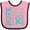 Pink and Black, variant on Inktastic Ovarian Cancer Hope Faith Motto Boys or Girls Baby Bib