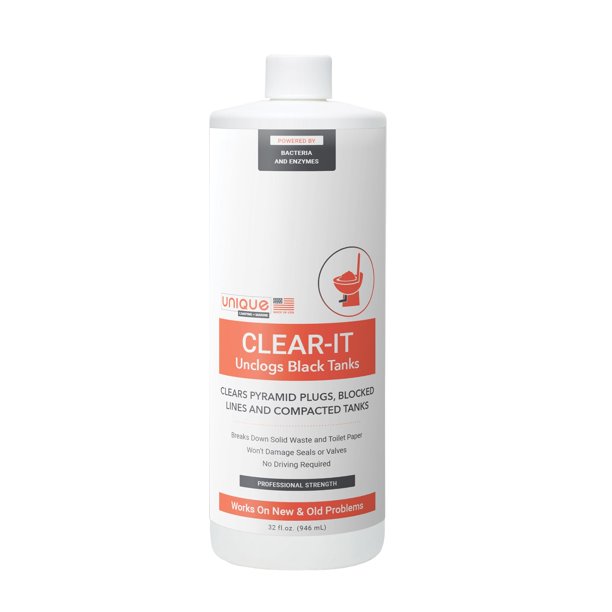 Líquido desatascador RV Black Tank Unique Clear-It 946 ml