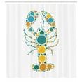 thumbnail image 3 of Ambesonne Lobster Shower Curtain, Pointillist Colorful, 69"Wx84"L, Multicolor, 3 of 3