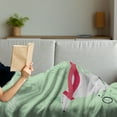 thumbnail image 3 of Polar Bear Soft Flannel Fleece Throw Blanket, Happy Birthday Party Theme with Colorful Balloons Bear on Bike, Cozy Plush for Indoor and Outdoor Use, 50" x 60", Pale Green Multicolor, by Ambesonne, 3 of 5