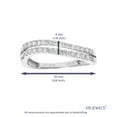 thumbnail image 6 of Vir Jewels 1/2 CTTW Lab Grown Diamond Wedding Band in Sterling Silver Female Adult, 6 of 8