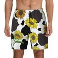 thumbnail image 2 of Picia Sunflowers Country pattern Mens Swim Trunks with Compression Liner Stretch Beach Shorts Quick Dry with Zipper Pockets No-Chafing Board Shorts-, 2 of 9
