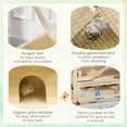 thumbnail image 6 of Pefilos 3 Tier Wooden Hamster Cage with Tray, Seesaws, Water Bottle, Small Animal Cage for Syrian Hamsters Degus or Other Similar, Beige, 6 of 11