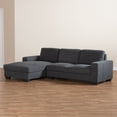 thumbnail image 5 of Baxton Studio Nevin Dark Grey Sectional Sofa with Left Facing Chaise, 5 of 6