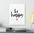 thumbnail image 4 of Inspirational Wall Art Be Happy Motivation Wall Decor for Home Office Gym Inspiring Success Quote Print Ready to Hang Unframed, 4 of 18