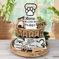thumbnail image 7 of 1 Set Of Farmhouse Tiered Tray Family Tiered With Wooden Beads Signs Farmhouse Tray Sets For Kitchen Home Table Mini Holiday 3 Tier Tray Distressed Large round Metal Tray, 7 of 7