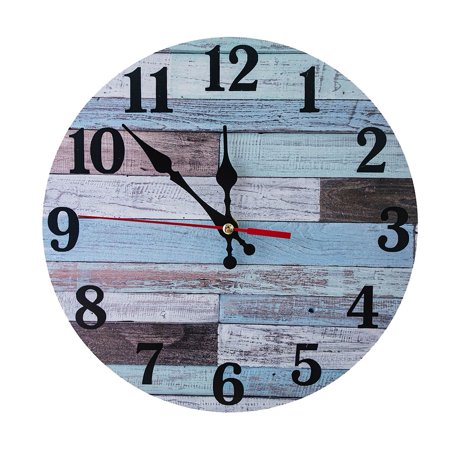 Wall Clock Silen Wooden Clock Battery Operated Retro Rustic